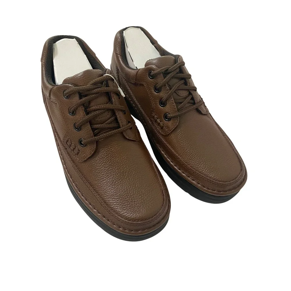 Nunn Bush Mens Brown Leather Comfort Gel Oxford‎ Shoes 8.5 Wide 84673-221